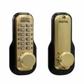 Lockey Usa Mechanical Keyless Knob Lock, Single Sided, M230, Satin Brass M230SB